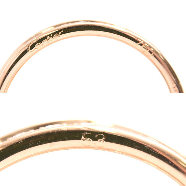 カルティエ 指輪 レディース スリーバングルズ トリニティ フルダイヤ リング 53号 ゴールド Cartier 750YG×WG×PG 中古