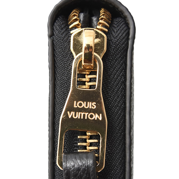 ルイヴィトン 財布 レディース メンズ モノグラムアンプラント ジッピーウォレット レザー ブラックベージュ Louis Vuitton M80481 未使用展示品