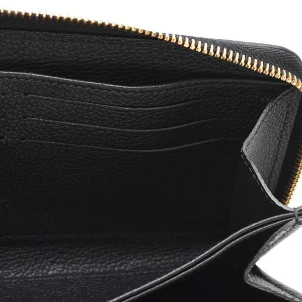 ルイヴィトン 財布 レディース メンズ モノグラムアンプラント ジッピーウォレット レザー ブラックベージュ Louis Vuitton M80481 未使用展示品