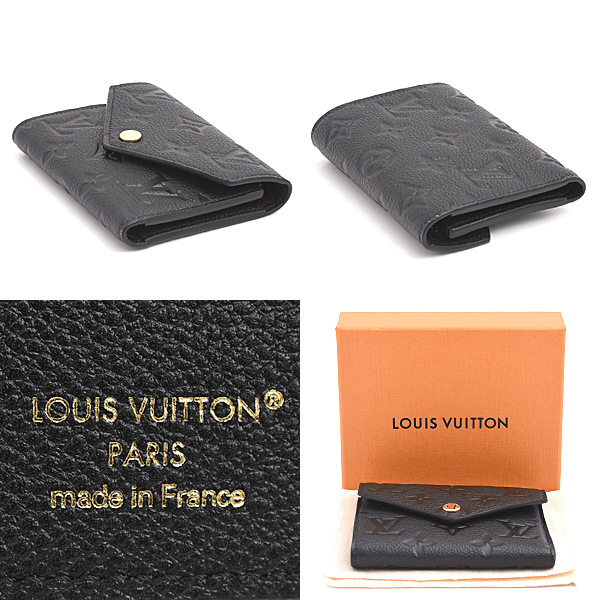ルイヴィトン 財布 レディース モノグラム アンプラント ポルトフォイユ ヴィクトリーヌ ノワール 黒 Louis Vuitton M64060 未使用展示品