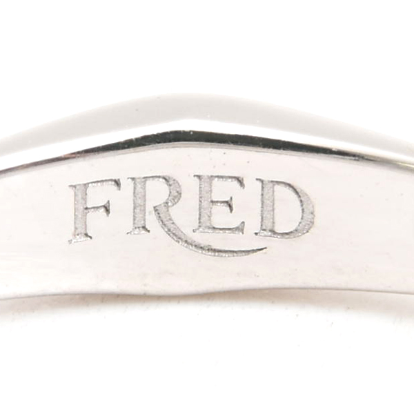 フレッド 指輪 ユニセックス クードゥ フードゥル ウェディングバンド リング 55号 ホワイトゴールド FRED 750WG 中古