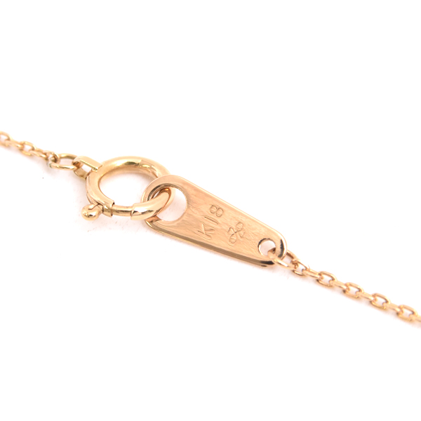 ジュエリーマキ ネックレス レディース バタフライモチーフ ダイヤ ネックレス D0.30ct プラチナ ゴールド JEWELRY MAKI PT900×K18 中古