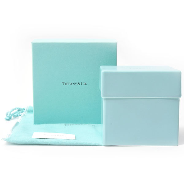 ティファニー ブランド小物 レディース 小物入れ BOX 陶器 ブルー TIFFANY 未使用展示品
