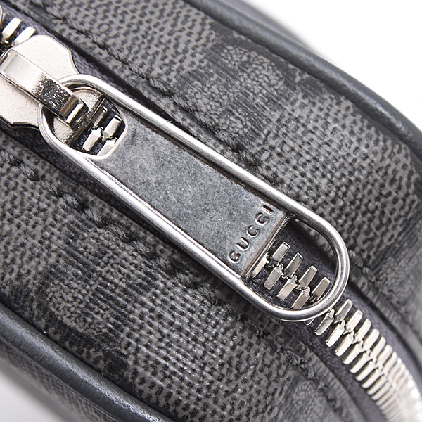 グッチ バッグ メンズ レディース GGスプリーム オフィディア ミニバッグ ボディバッグ PVC グレー ブラック GUCCI 752565 中古