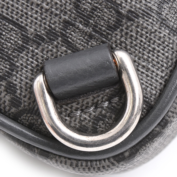 グッチ バッグ メンズ レディース GGスプリーム オフィディア ミニバッグ ボディバッグ PVC グレー ブラック GUCCI 752565 中古