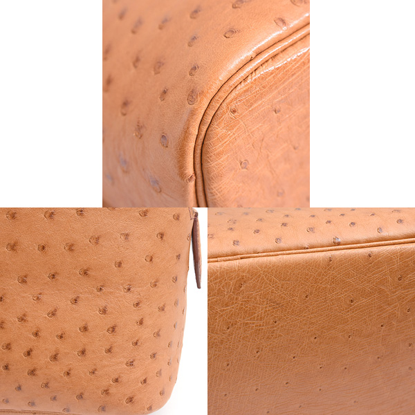 エルメス バッグ レディース ボリード 1923 30 □E刻 ハンドバッグ ブラウン系 コニャック オーストリッチ HERMES 中古