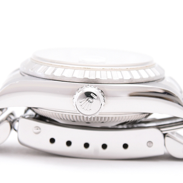 ロレックス 時計 レディース オイスターパーペチュアル デイト 自動巻 D番 ホワイト文字盤 ステンレス SS ROLEX 79240 中古