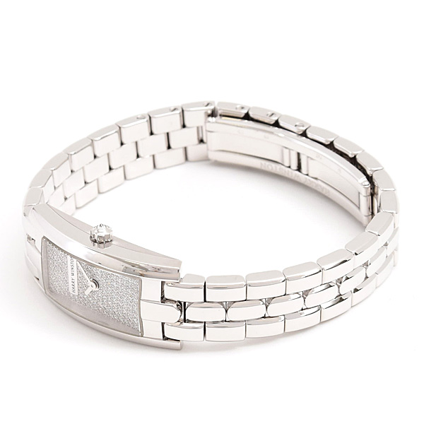 ハリーウィンストン 時計 レディース アヴェニューC ミニ 電池式 ダイヤモンド文字盤 ホワイトゴールド  HARRY WINSTON 750WG 332LQW AVCQHM16WW021 中古