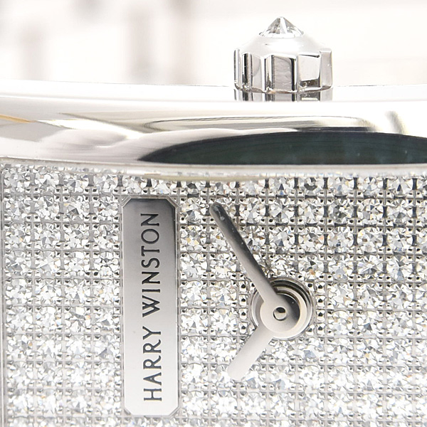 ハリーウィンストン 時計 レディース アヴェニューC ミニ 電池式 ダイヤモンド文字盤 ホワイトゴールド  HARRY WINSTON 750WG 332LQW AVCQHM16WW021 中古