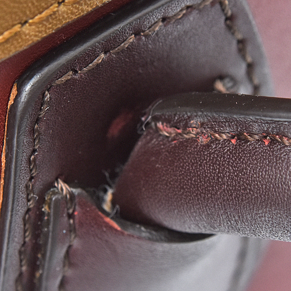 セリーヌ バッグ レディース ラゲージ マイクロショッパー ハンドバッグ トートバッグ レザー レッド系×ブラウン系 CELINE 中古