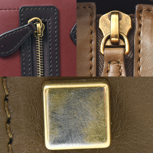 セリーヌ バッグ レディース ラゲージ マイクロショッパー ハンドバッグ トートバッグ レザー レッド系×ブラウン系 CELINE 中古