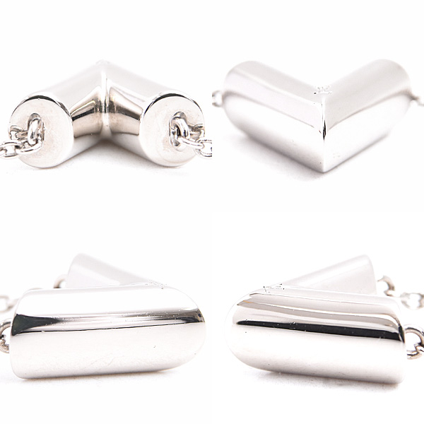 ルイヴィトン ペンダント レディース ネックレス エセンシャル V シルバーカラー Louis Vuitton M63197 GP 中古