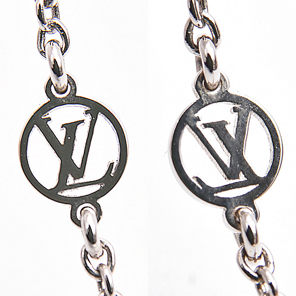 ルイヴィトン ペンダント レディース ネックレス エセンシャル V シルバーカラー Louis Vuitton M63197 GP 中古