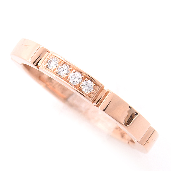 カルティエ 指輪　レディース マイヨンパンテール 4Pダイヤ リング 51号 実寸11号 ピンクゴールド 750PG Cartier 中古
