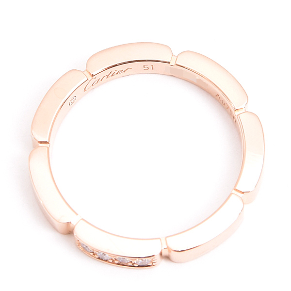カルティエ 指輪　レディース マイヨンパンテール 4Pダイヤ リング 51号 実寸11号 ピンクゴールド 750PG Cartier 中古