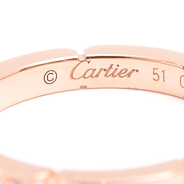 カルティエ 指輪　レディース マイヨンパンテール 4Pダイヤ リング 51号 実寸11号 ピンクゴールド 750PG Cartier 中古