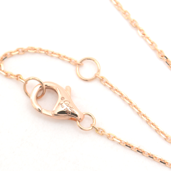 カルティエ ネックレス レディース トリニティ 1Pダイヤモンド ネックレス ゴールド Cartier 750YG×WG×PG 中古