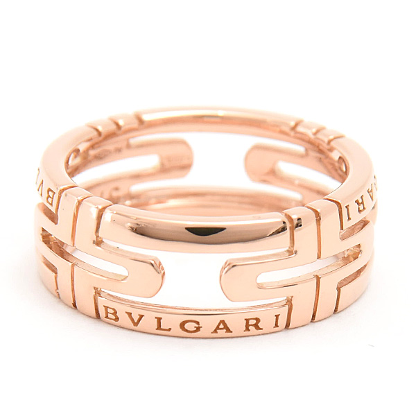 ブルガリ 指輪 メンズ レディース パレンテシ リング 57号 実寸16号 ピンクゴールド 750PG BVLGARI 中古