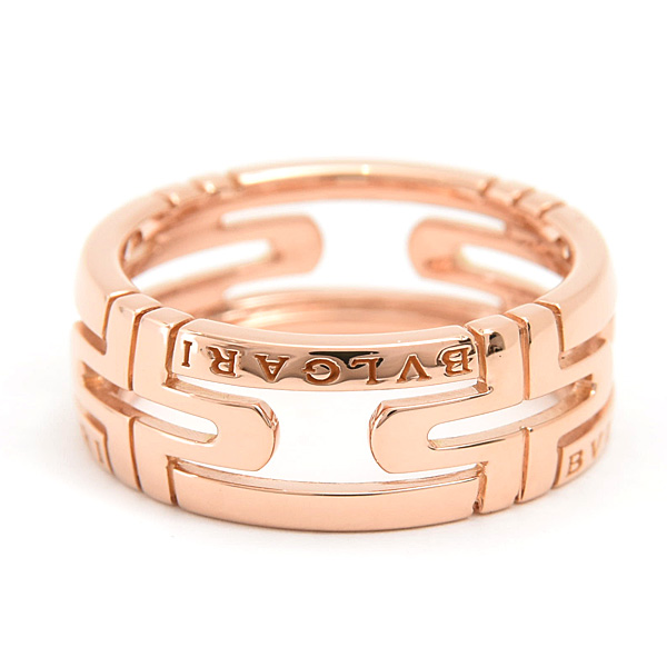 ブルガリ 指輪 メンズ レディース パレンテシ リング 57号 実寸16号 ピンクゴールド 750PG BVLGARI 中古