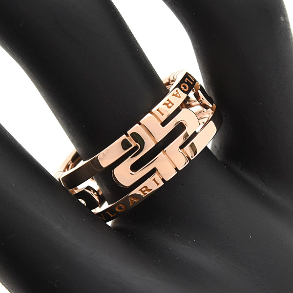 ブルガリ 指輪 メンズ レディース パレンテシ リング 57号 実寸16号 ピンクゴールド 750PG BVLGARI 中古
