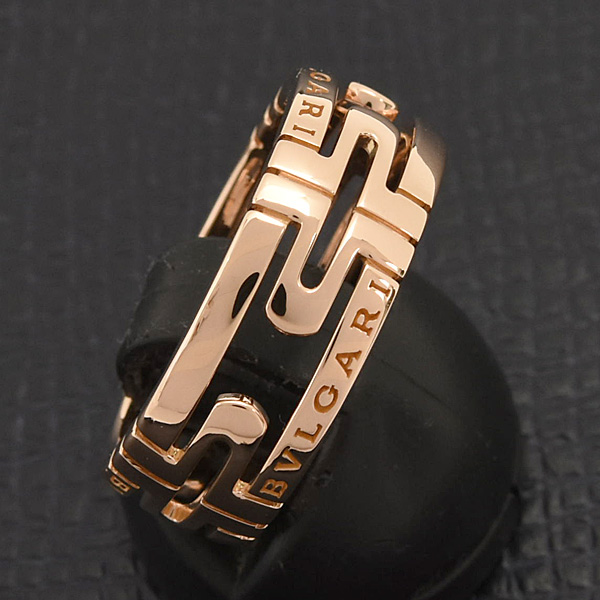 ブルガリ 指輪 メンズ レディース パレンテシ リング 57号 実寸16号 ピンクゴールド 750PG BVLGARI 中古