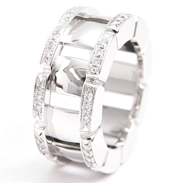 パテックフィリップ 指輪 メンズ Twenty-4 ダイヤモンド リング 52号 ホワイトゴールド PATEK PHILIPPE 750WG 中古