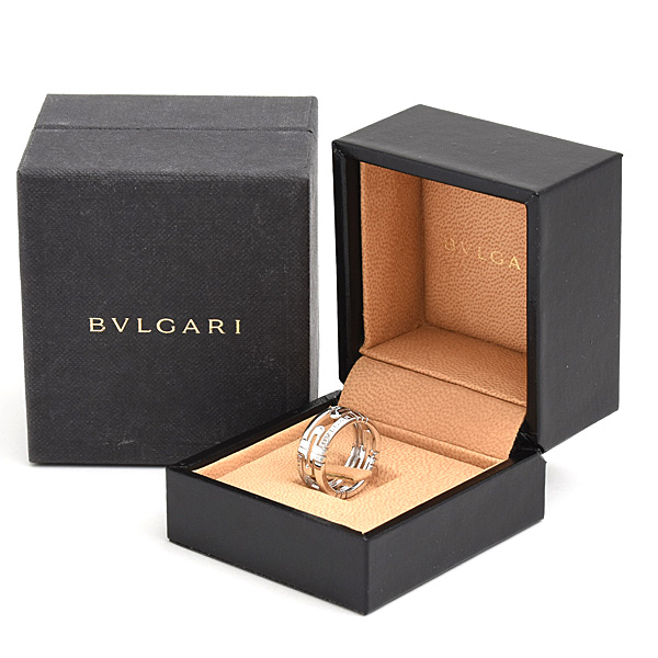 ブルガリ 指輪 レディース パレンテシ リング 51号 実寸10.5号 ホワイトゴールド 750WG BVLGARI 中古