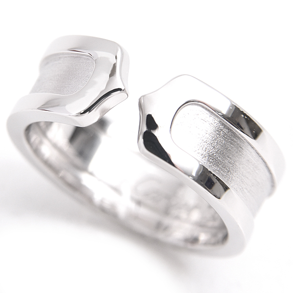 カルティエ 指輪 レディース C2 リング 49号 ホワイトゴールド Cartier 750WG 中古