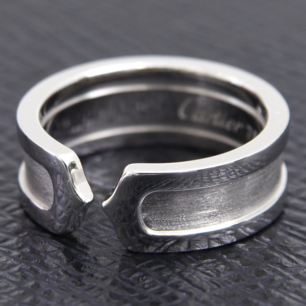 カルティエ 指輪 レディース C2 リング 49号 ホワイトゴールド Cartier 750WG 中古