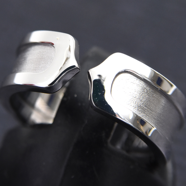カルティエ 指輪 レディース C2 リング 49号 ホワイトゴールド Cartier 750WG 中古