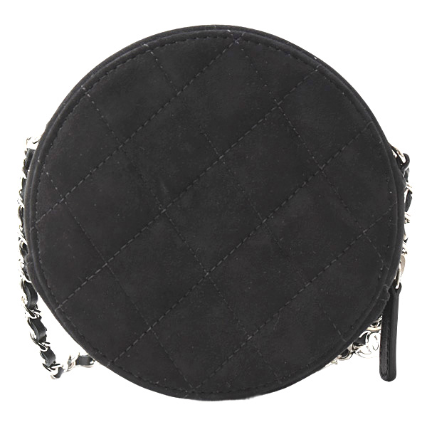 シャネル バッグ レディース マトラッセ スターライン チェーンショルダーバッグ  ココマーク ラウンド スエード ブラック CHANEL 中古