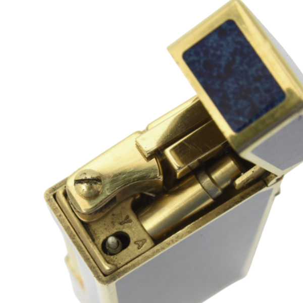 ダンヒル メンズ ローラーガスライター ラピスラッカー メンテナンス済み ラピスブルー ゴールド dunhill 中古