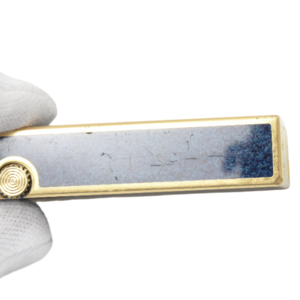 ダンヒル メンズ ローラーガスライター ラピスラッカー メンテナンス済み ラピスブルー ゴールド dunhill 中古