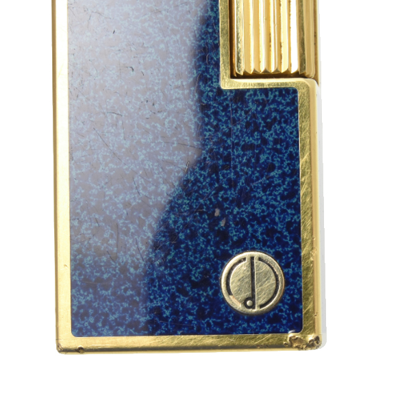 ダンヒル メンズ ローラーガスライター ラピスラッカー メンテナンス済み ラピスブルー ゴールド dunhill 中古