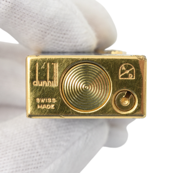 ダンヒル メンズ ローラーガスライター ラピスラッカー メンテナンス済み ラピスブルー ゴールド dunhill 中古