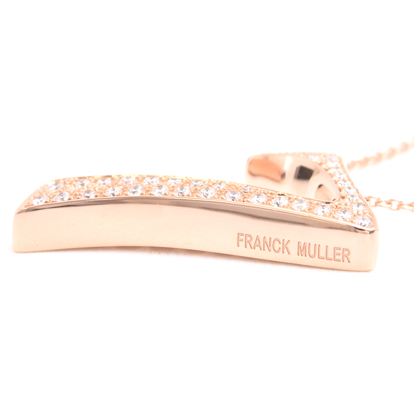 フランクミュラー ネックレス メンズ タリスマン No.7 ダイヤモンドネックレス 保証書付 ピンクゴールド FRANCK MULLER 750PG 中古