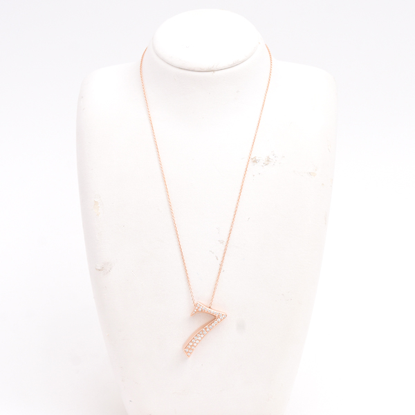 フランクミュラー ネックレス メンズ タリスマン No.7 ダイヤモンドネックレス 保証書付 ピンクゴールド FRANCK MULLER 750PG 中古