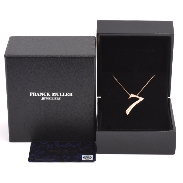 フランクミュラー ネックレス メンズ タリスマン No.7 ダイヤモンドネックレス 保証書付 ピンクゴールド FRANCK MULLER 750PG 中古