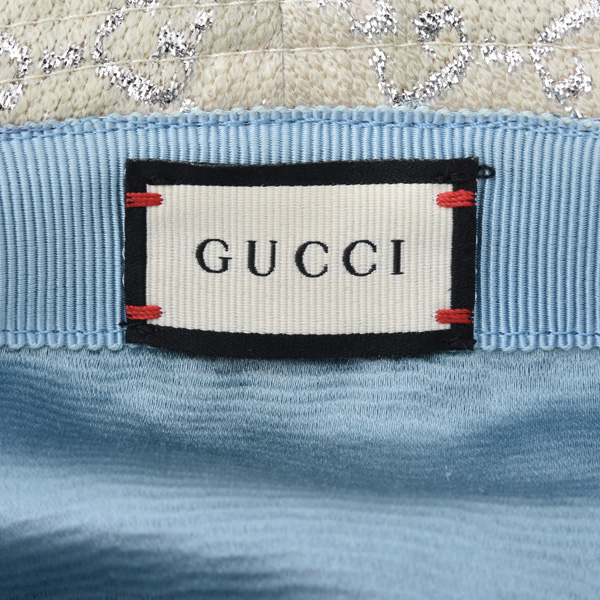 グッチ 服飾小物 レディース GG バケットハット ラメ ウール アイボリー GUCCI 631951 中古