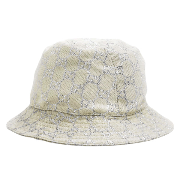 グッチ 服飾小物 レディース GG バケットハット ラメ ウール アイボリー GUCCI 631951 中古
