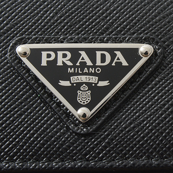 プラダ 小物 レディース メンズ ユニセックス サフィアーノ 4連 キーケース カーフ ブラック PRADA 中古
