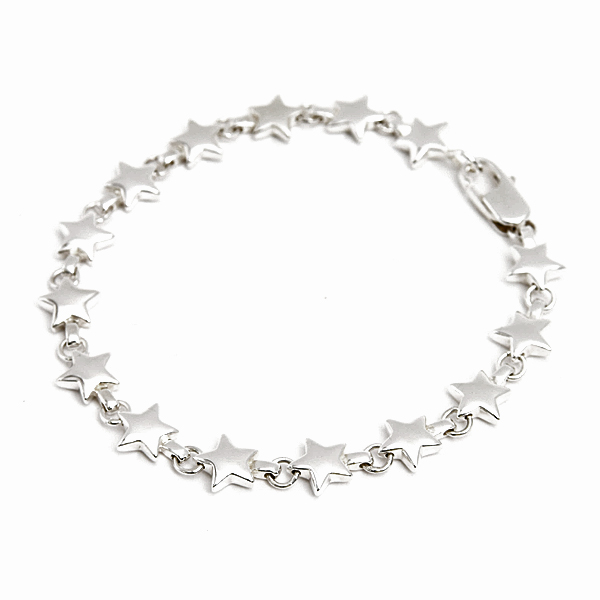 ティファニー ブレスレット レディース メンズ パフスター スターリングシルバー 星 15個 TIFFANY SV925 Ag925 中古