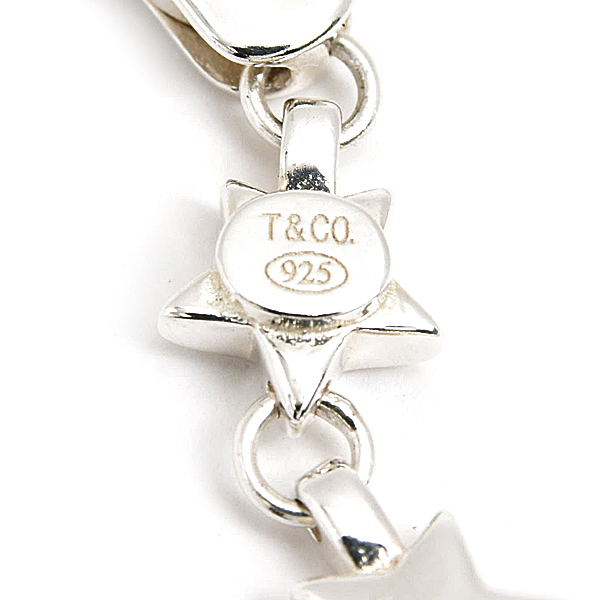 ティファニー ブレスレット レディース メンズ パフスター スターリングシルバー 星 15個 TIFFANY SV925 Ag925 中古