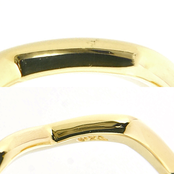 ティファニー 指輪 レディース ジグザグ リング 実測サイズ11.5号程度 ウェーブ イエローゴールド TIFFANY 750YG K18YG 中古