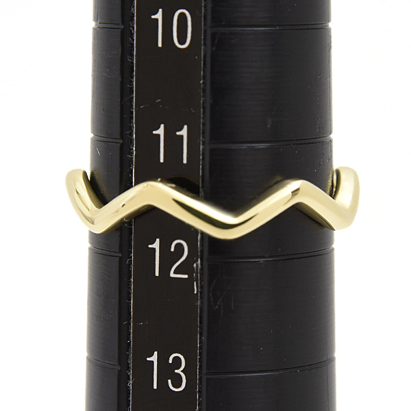 ティファニー 指輪 レディース ジグザグ リング 実測サイズ11.5号程度 ウェーブ イエローゴールド TIFFANY 750YG K18YG 中古