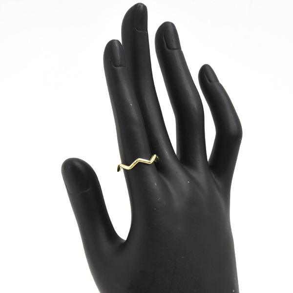 ティファニー 指輪 レディース ジグザグ リング 実測サイズ11.5号程度 ウェーブ イエローゴールド TIFFANY 750YG K18YG 中古