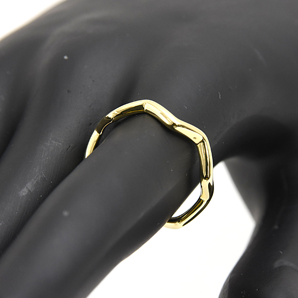 ティファニー 指輪 レディース ジグザグ リング 実測サイズ11.5号程度 ウェーブ イエローゴールド TIFFANY 750YG K18YG 中古