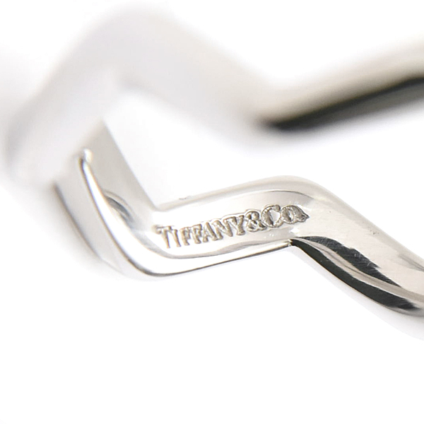 ティファニー 指輪 レディース ジグザグ リング 実測サイズ11.5号程度 ウェーブ プラチナ TIFFANY PT950 中古