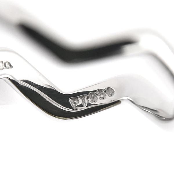 ティファニー 指輪 レディース ジグザグ リング 実測サイズ11.5号程度 ウェーブ プラチナ TIFFANY PT950 中古