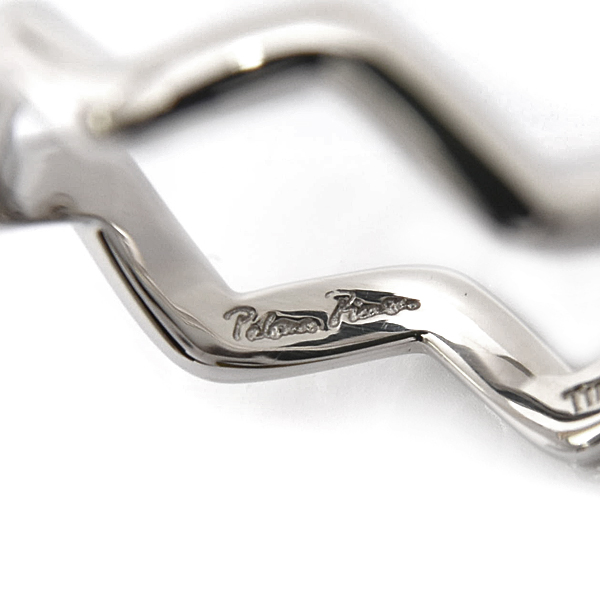 ティファニー 指輪 レディース ジグザグ リング 実測サイズ11.5号程度 ウェーブ プラチナ TIFFANY PT950 中古